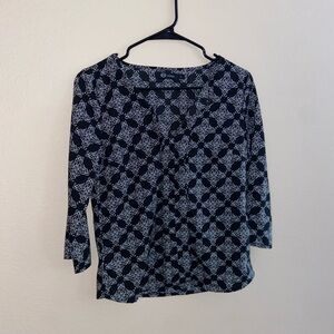 Urban Outfitters grunge lace black patterned top v neck blouse long sleeve shirt